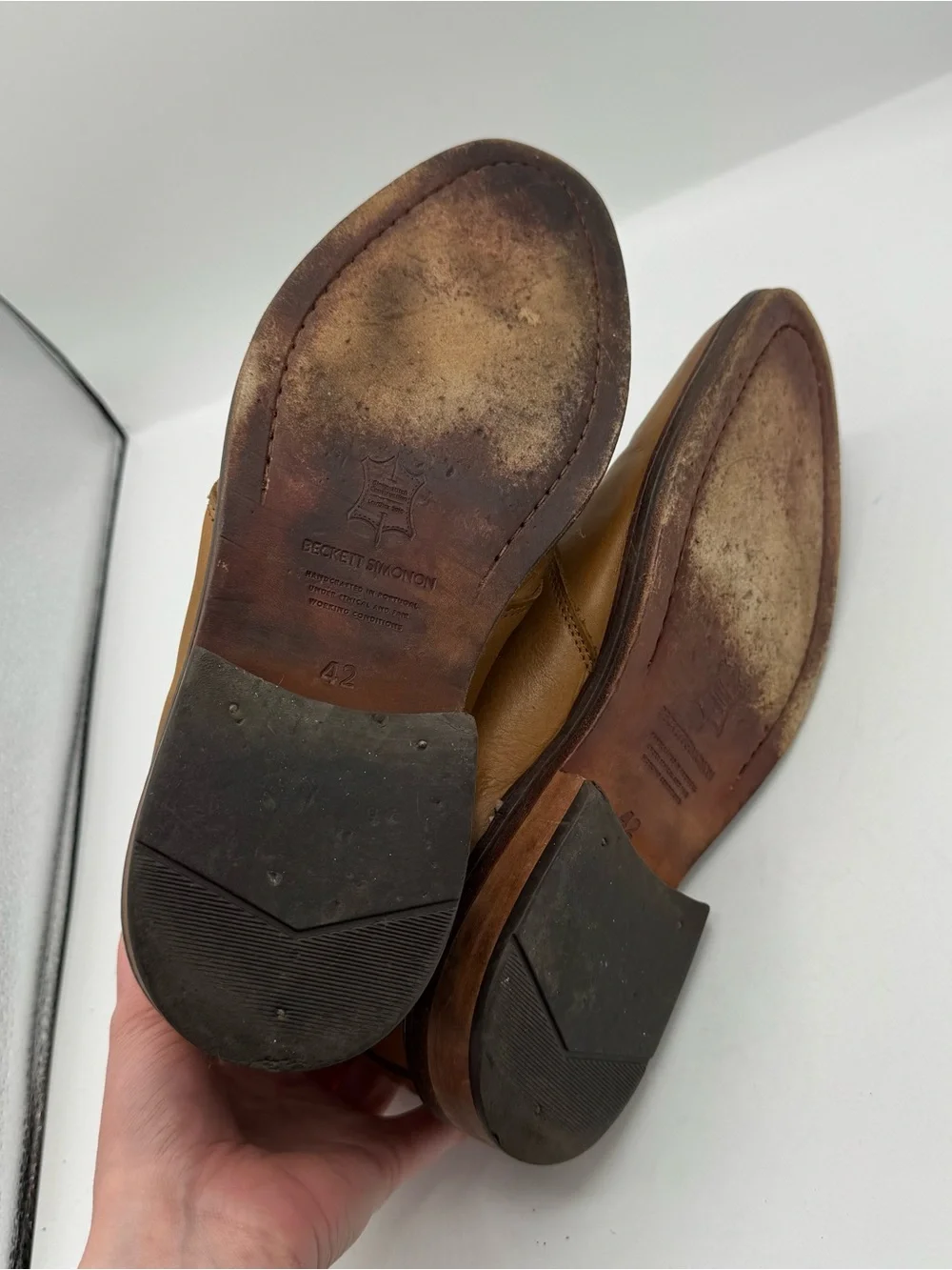 Beckett Simonson Ellis Chukka Boots - Men's 42 US size 9 tan leather work office